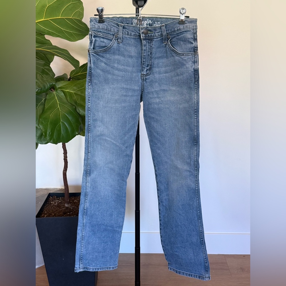 Wrangler Light Blue Slim Straight Jeans Juniors Size 14